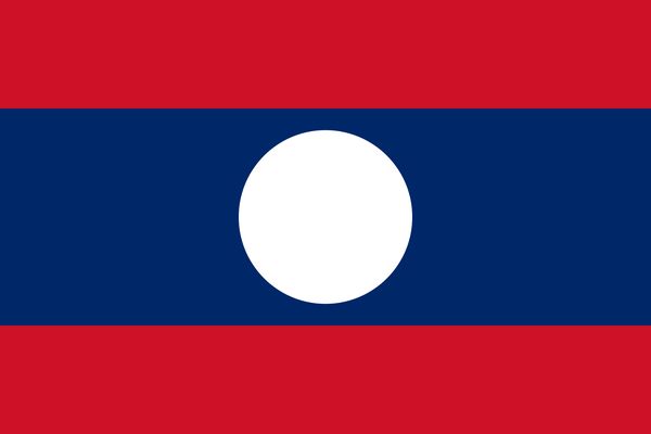 Bandera República Democrática Popular Lao